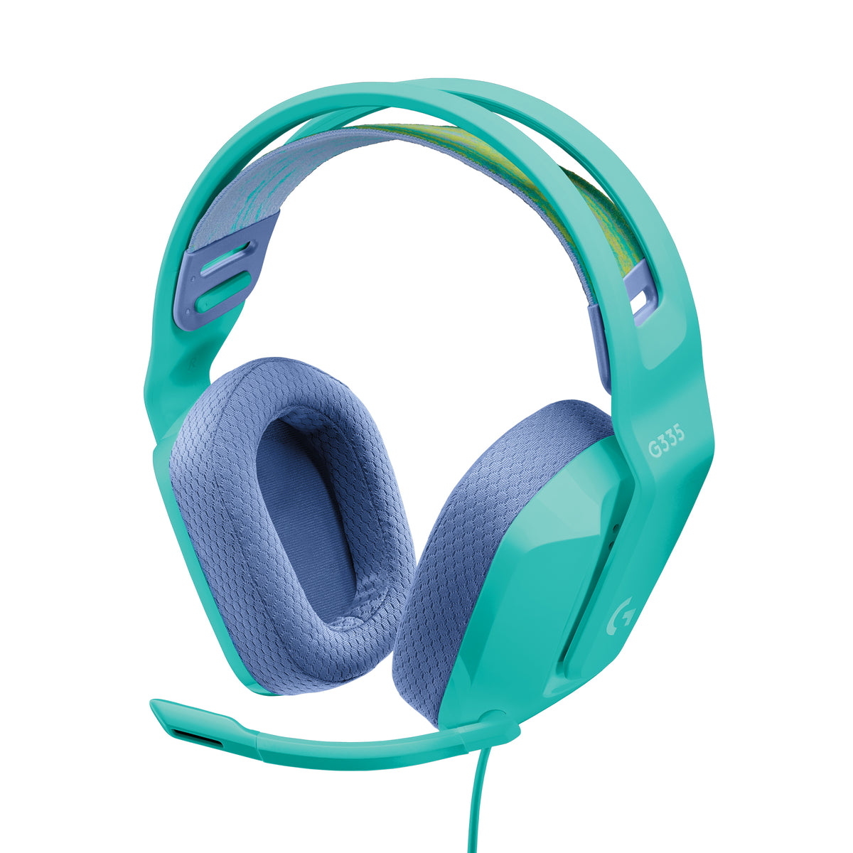Logitech G G335 Wired Gaming Headset - Auscultadores - tamanho completo - com cabo - macaco de 3,5 mm - menta - Certificado pelo Discord