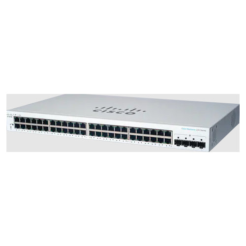 Cisco Business 220 Series CBS220-48T-4G - Switch - smart - 48 x 10/100/1000 + 4 x Gigabit SFP (uplink) - rail mountable