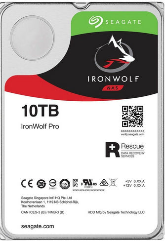 Seagate IronWolf Pro ST10000NE000 - Disco duro - 10 TB - interno - 3,5" - SATA 6Gb/s - 7200 rpm - búfer: 256 MB - con Seagate Rescue Data Recovery