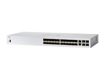 Cisco Business 350 Series CBS350-24S-4G - Switch - L3 - Administrado - 24 x Gigabit SFP + 2 x Gigabit Ethernet/Gigabit SFP ensamblado + 2 x Gigabit SFP (enlace ascendente) - montaje en riel
