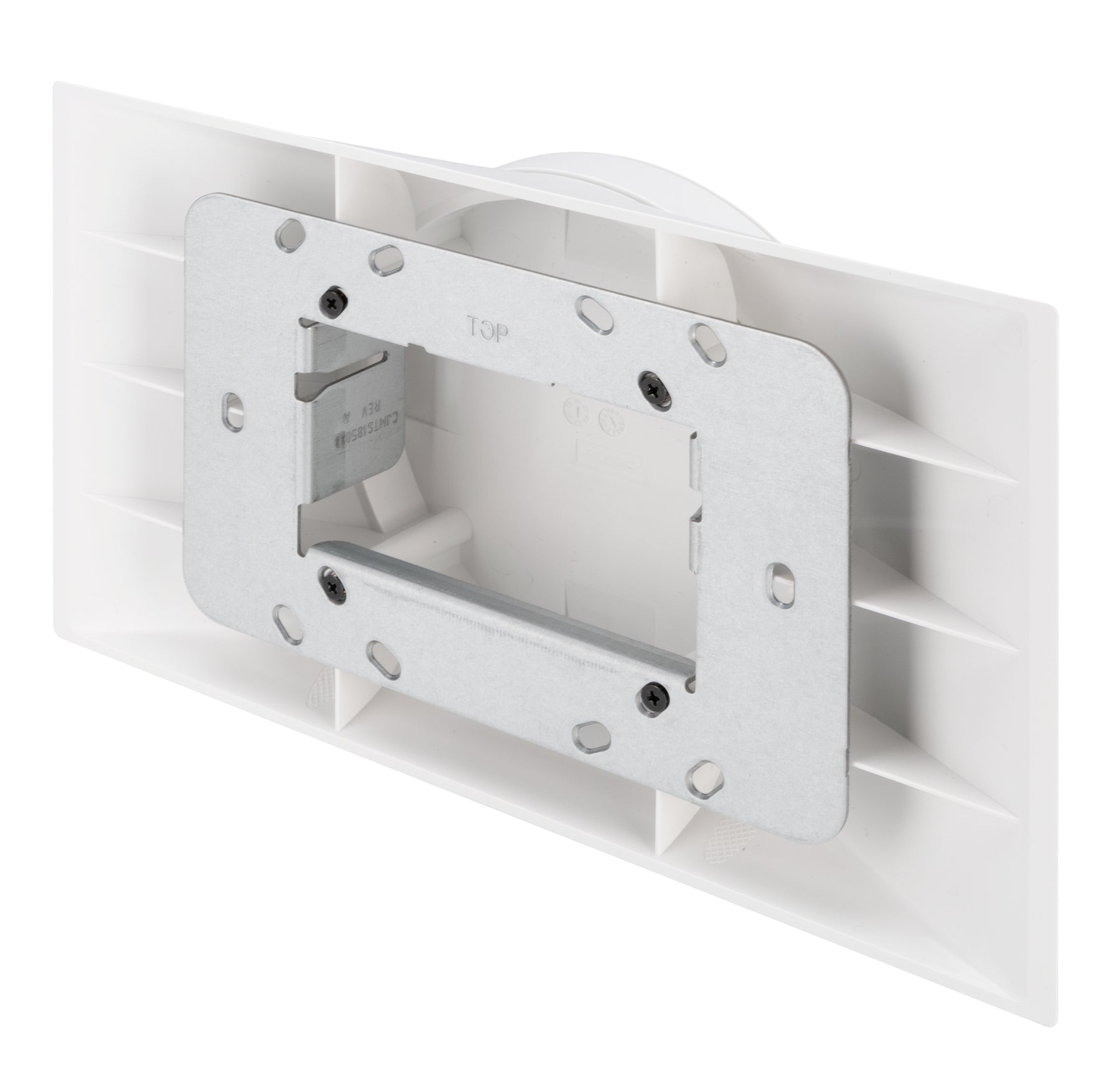 Crestron TSW-1070-MSMK-W-S - Kit de montagem (cobertura, caixa traseira adesiva, pista com suporte adesivo (3 secções)) - multisuperfície - para tela de toque - plástico - branco pleno - montável em superfície, montado em vidro - para Crestron TSW-10