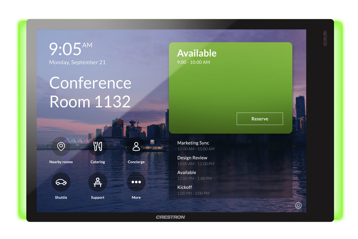 Crestron TSS-770 Series TSS-770-T-B-S-LB KIT - Para Equipas Microsoft - gestor de sala - sem fios, com cabo - Bluetooth, 802.11a/b/g/n/ac - 2.4 Ghz, 5 GHz - 10/100 Ethernet - preto liso