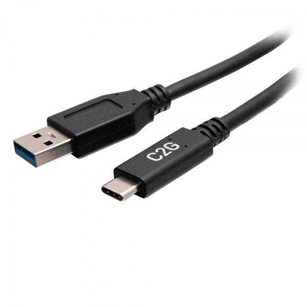 C2G 1ft USB-C to USB-A SuperSpeed USB 5Gbps Cable M/M - USB Cable - USB Type A (M) to USB-C (M) - USB 3.2 Gen 1 - 30 V - 3 A - 30 cm - molded - black
