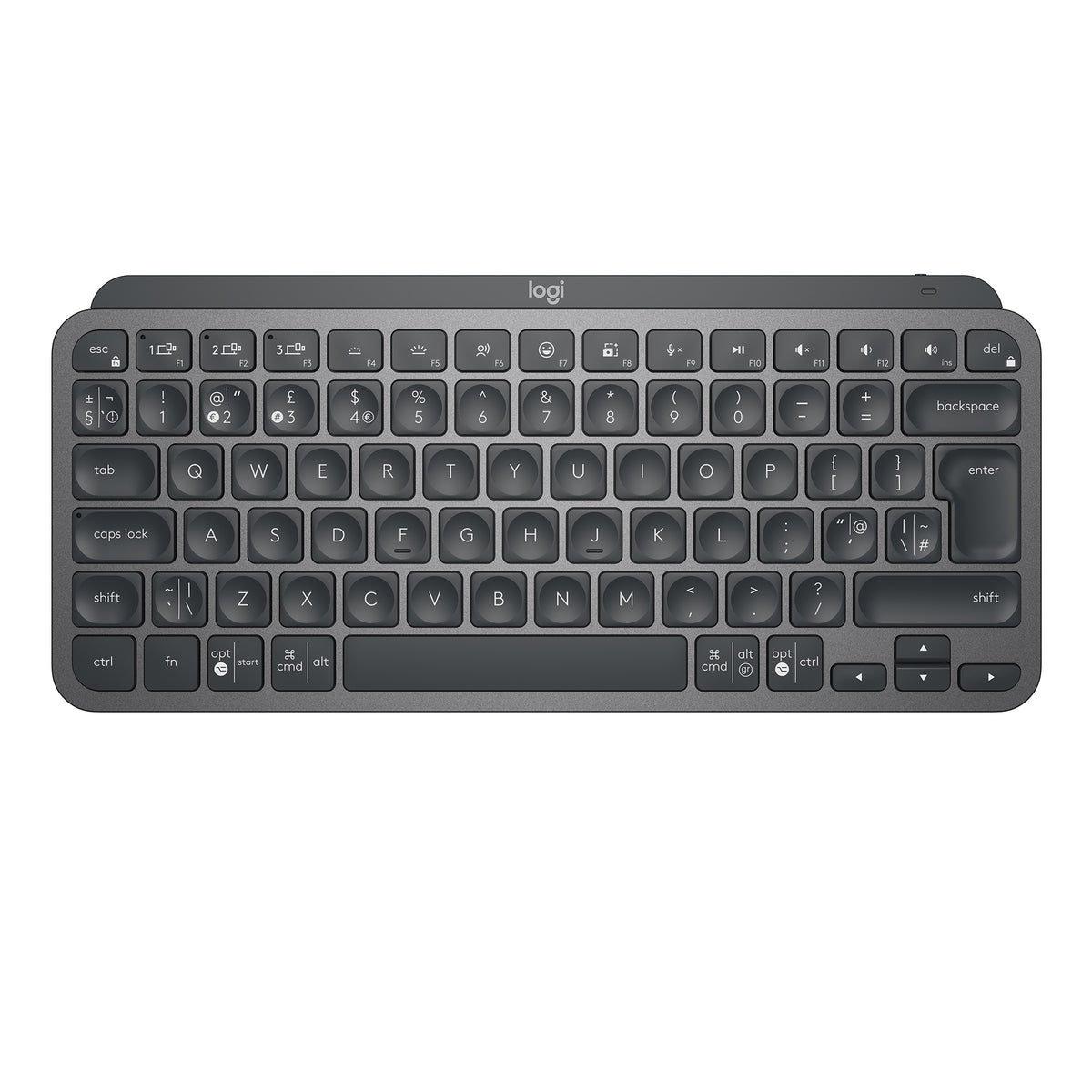 Logitech MX Keys Mini - Teclado - retroiluminação - Bluetooth - QWERTY - Padrão internacional americano - grafite