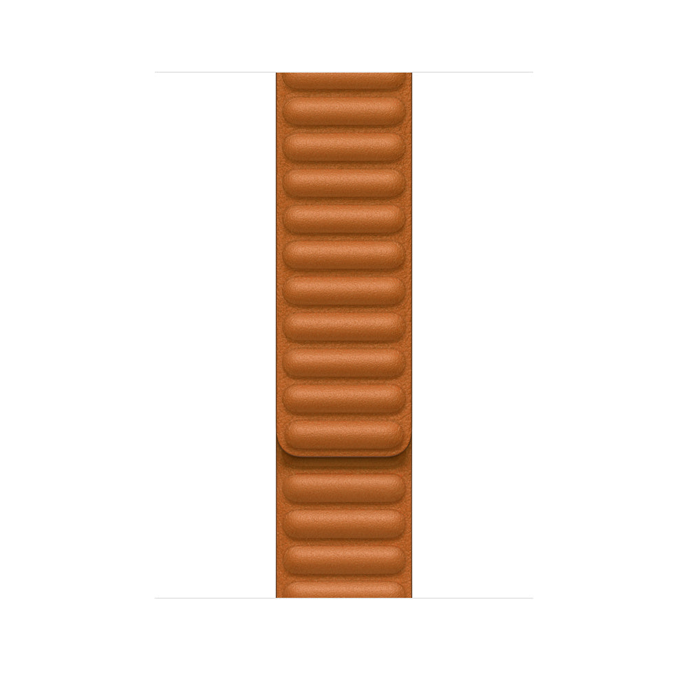 45mm Golden Brown Leather Link - M/L