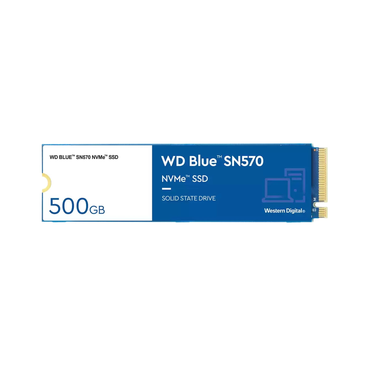 WD Blue SN570 NVMe SSD WDS500G3B0C - SSD - 500 GB - internal - M.2 2280 - PCIe 3.0 x4 (NVMe)