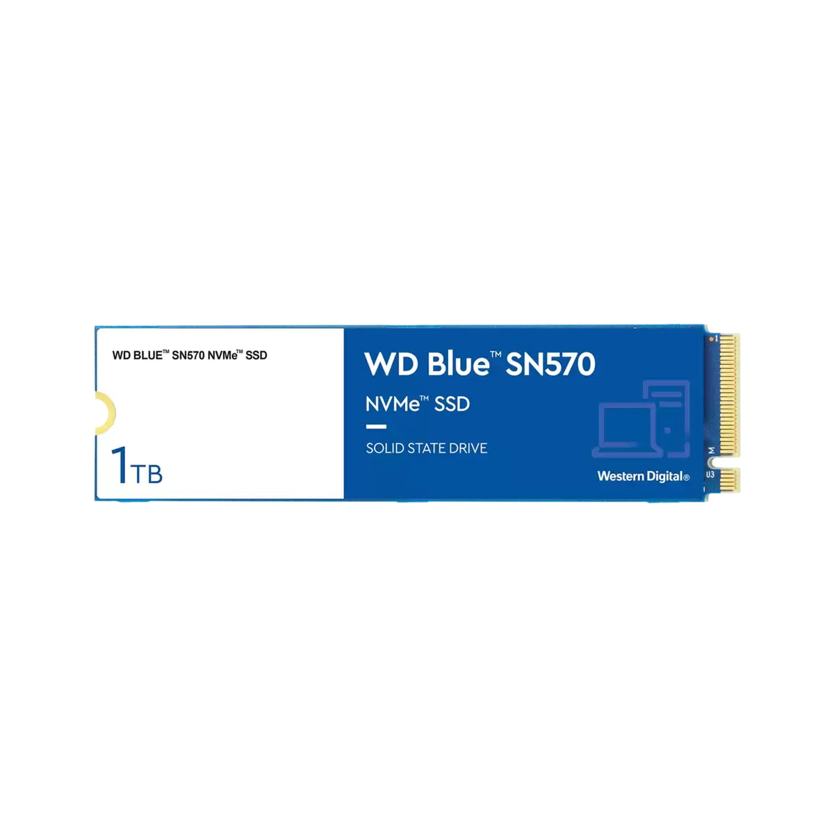 WD Blue SN570 NVMe SSD WDS100T3B0C - SSD - 1 TB - internal - M.2 2280 - PCIe 3.0 x4 (NVMe)