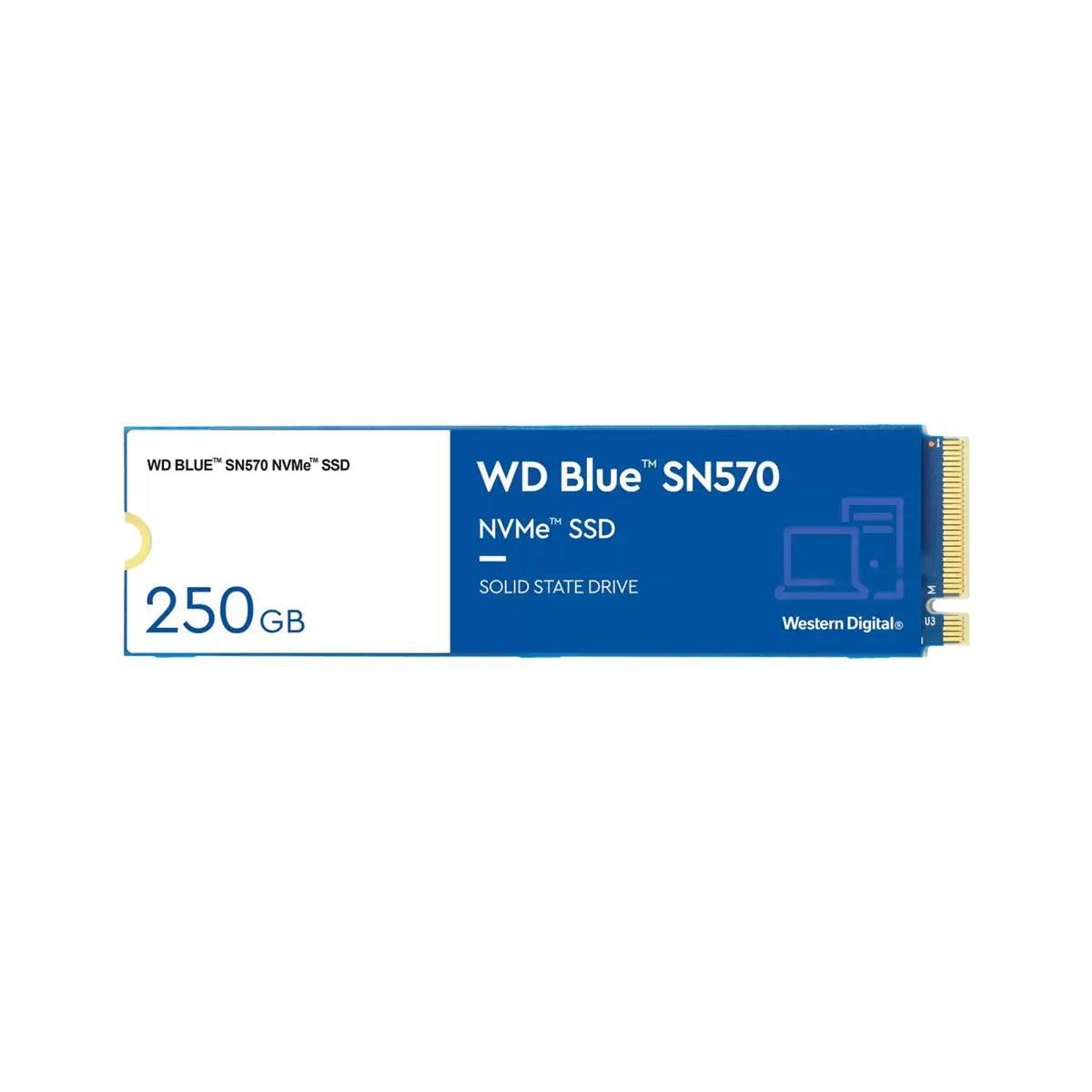 WD Blue SN570 NVMe SSD WDS250G3B0C - SSD - 250 GB - internal - M.2 2280 - PCIe 3.0 x4 (NVMe)