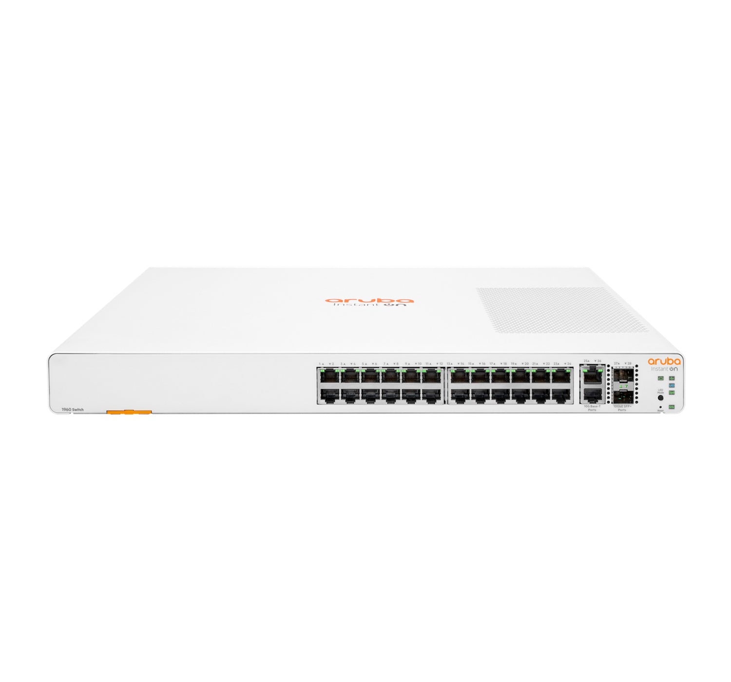 HPE Aruba Instant On 1960 24G 2XGT 2SFP+ Switch - Interruptor - Administrado - 24 x 10/100/1000 + 2 x 10 Gigabit SFP+ + 2 x 100/1000/10GBase-T - montável em trilho - BTO