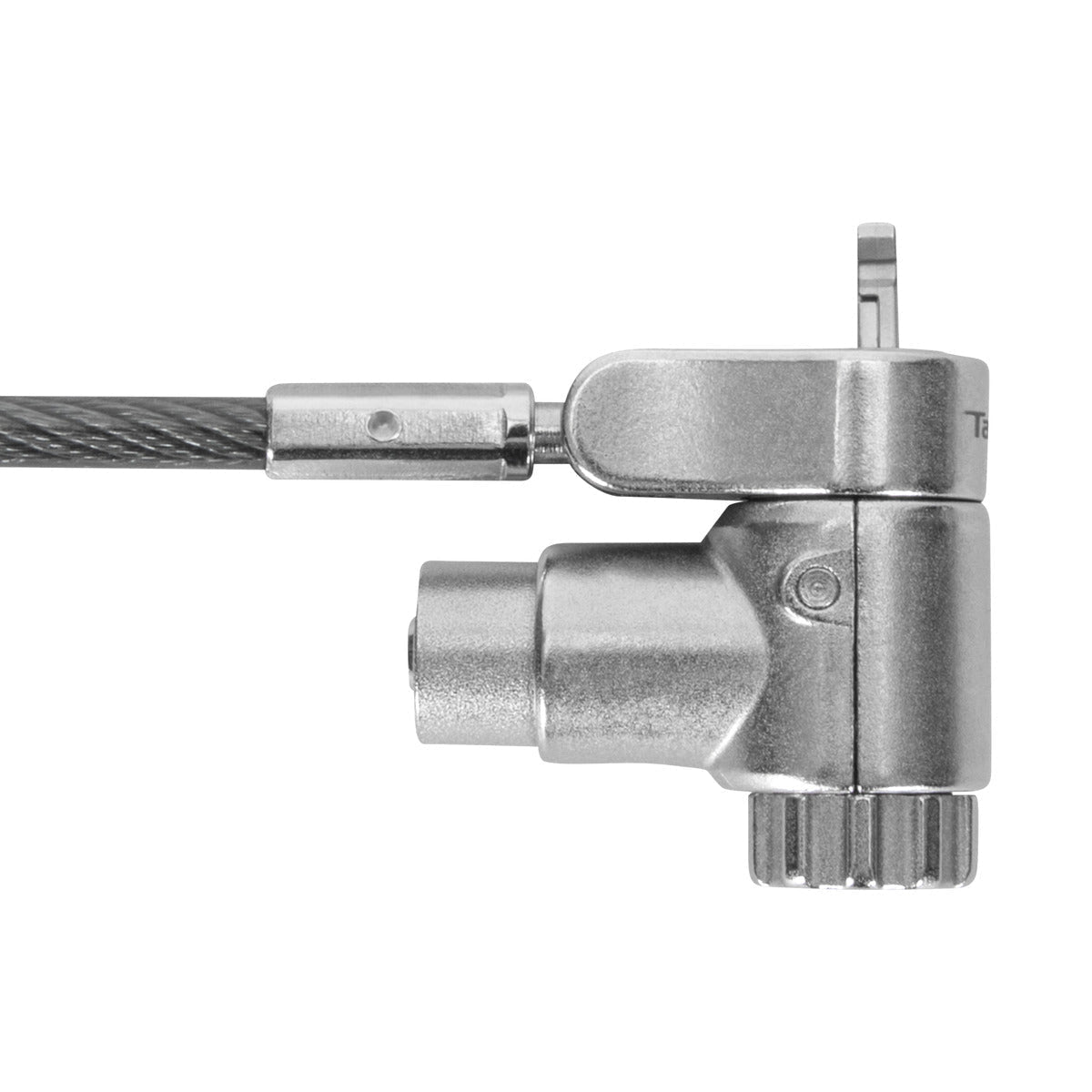 Targus DEFCON Ultimate - Candado de cable de seguridad - llave universal, con tapa de bloqueo adaptable - plateado - 2 m