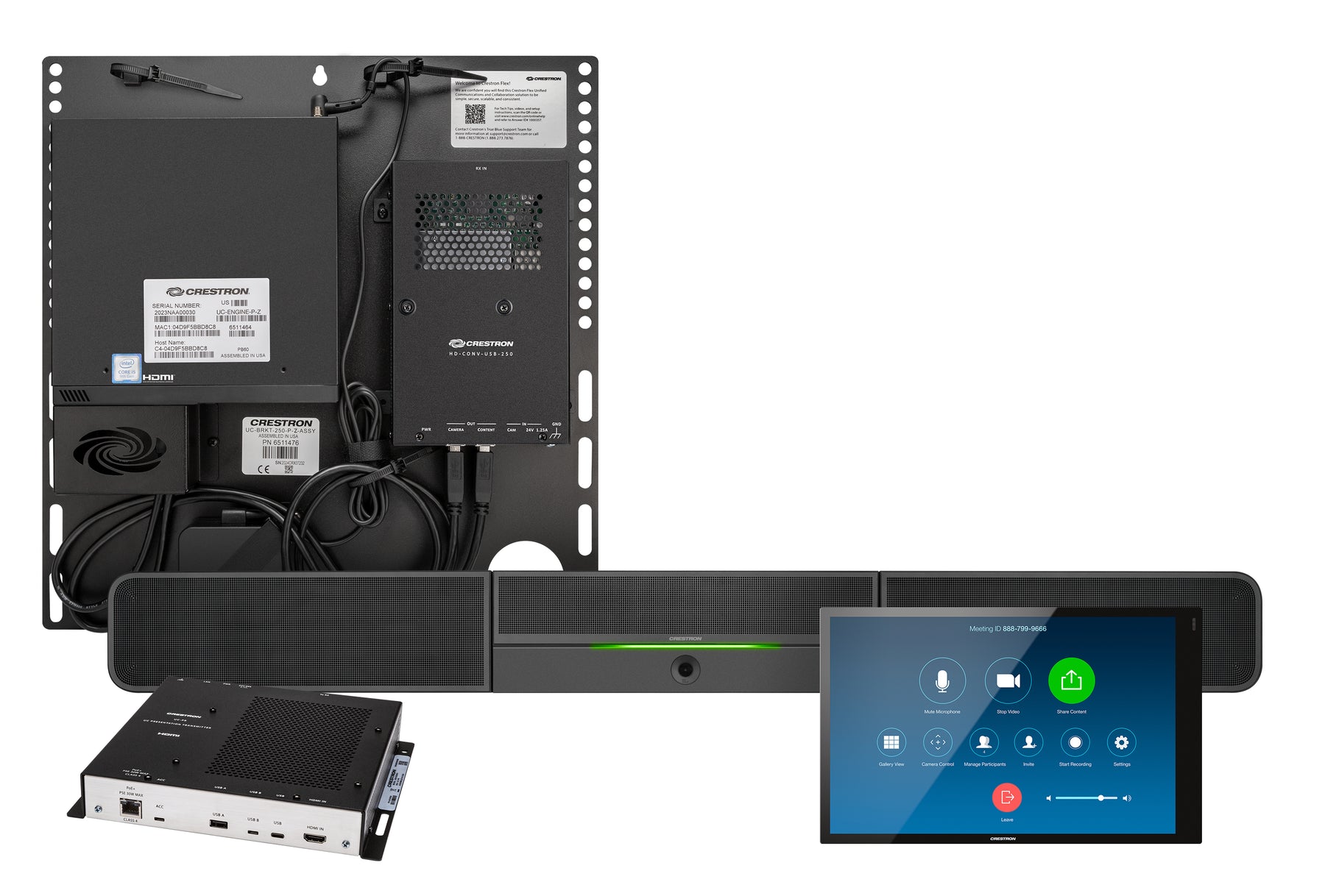 Crestron Flex UC-BX30-Z-WM - For Zoom Rooms - Video Conferencing Suite - Zoom Certified - Black