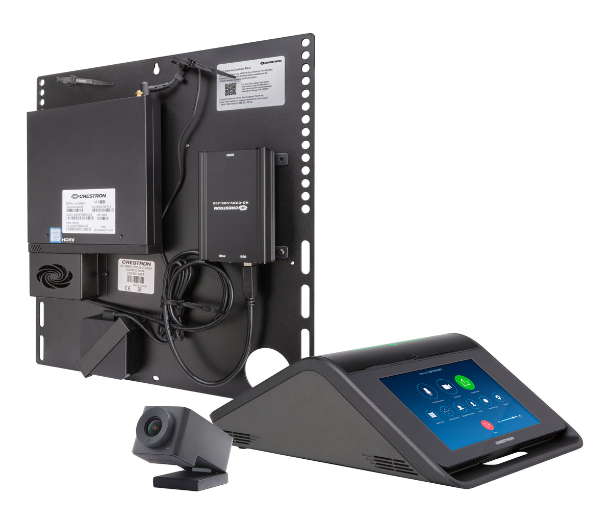 Crestron Flex UC-M50-Z - Para salas médias no Microsoft Zoom - conjunto para vídeo conferência (camera, consola de ecrã tátil, mini PC) - Certificação Zoom - preto