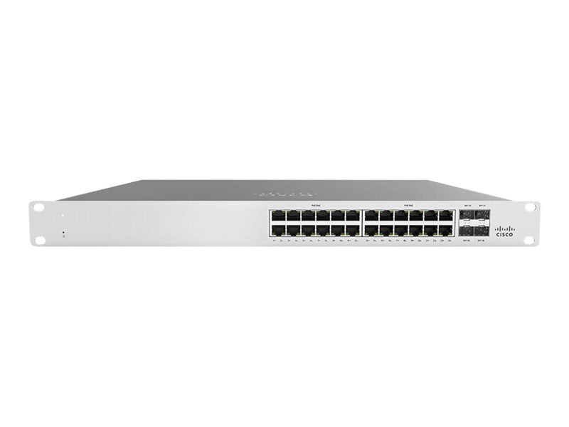 Cisco Meraki Cloud Managed MS120-24 - Switch - Managed - 24 x 10/100/1000 + 4 x Gigabit SFP - desktop, rail mountable (MS120-24-HW)