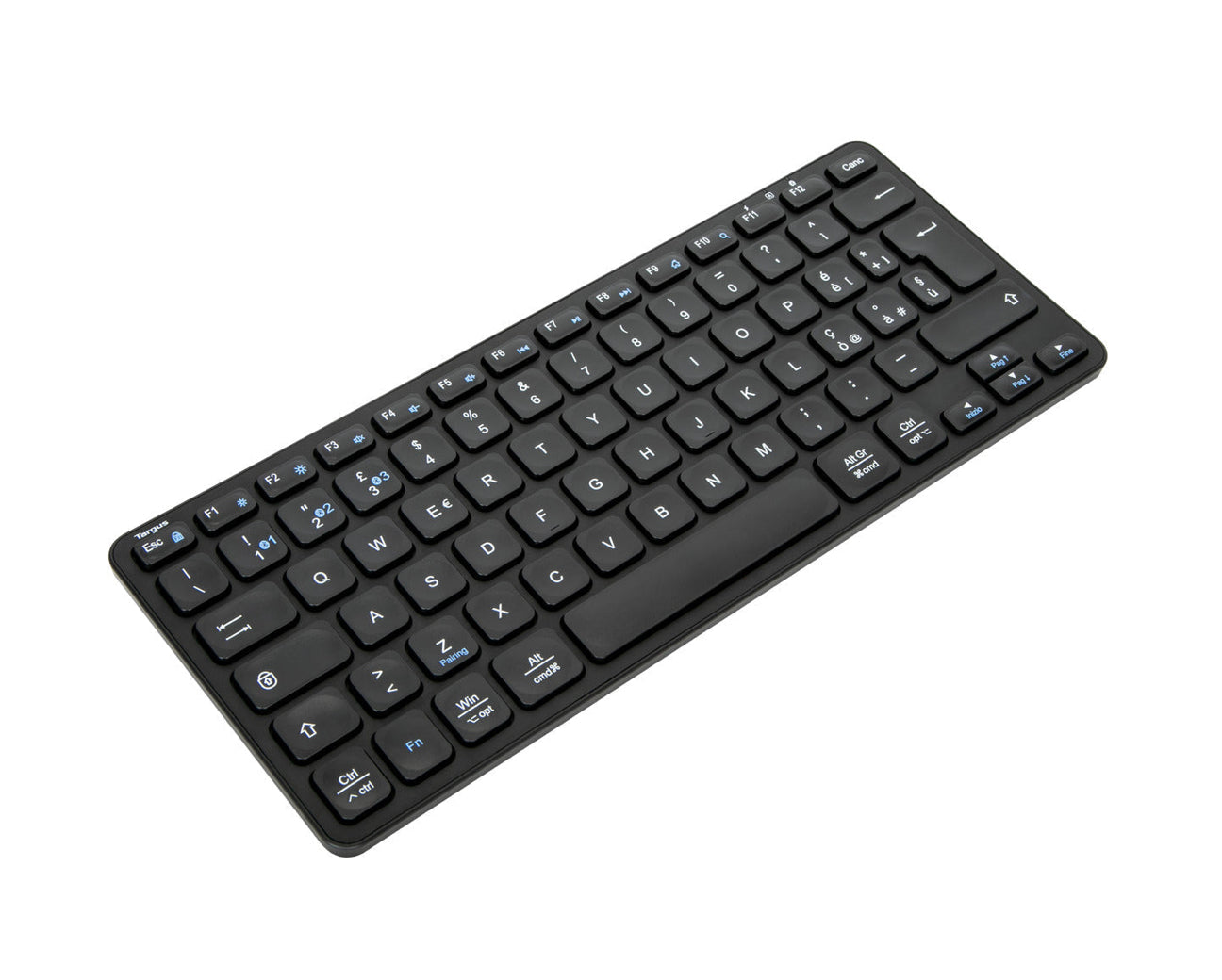 Targus Compact Multi-Device - Teclado - antimicrobiano - inalámbrico - Bluetooth 5.1 - Italiano - negro