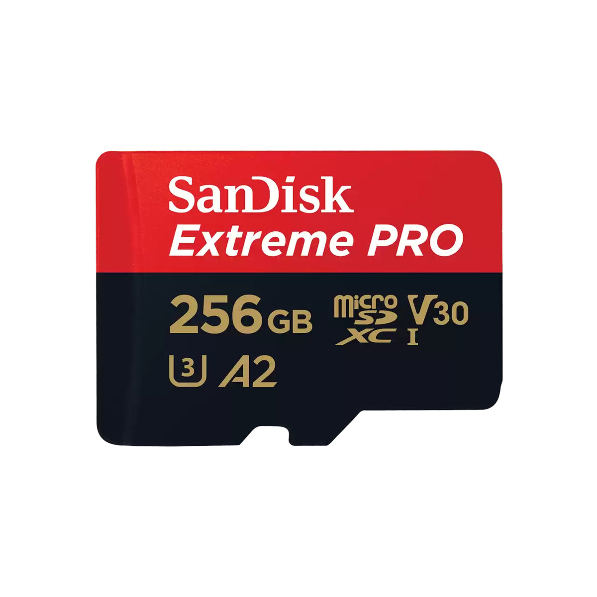 SanDisk Extreme Pro - Tarjeta de memoria flash (adaptador microSDXC a SD incluido) - 256 GB - A2 / Video Class V30 / UHS-I U3 / Class10 - microSDXC UHS-I