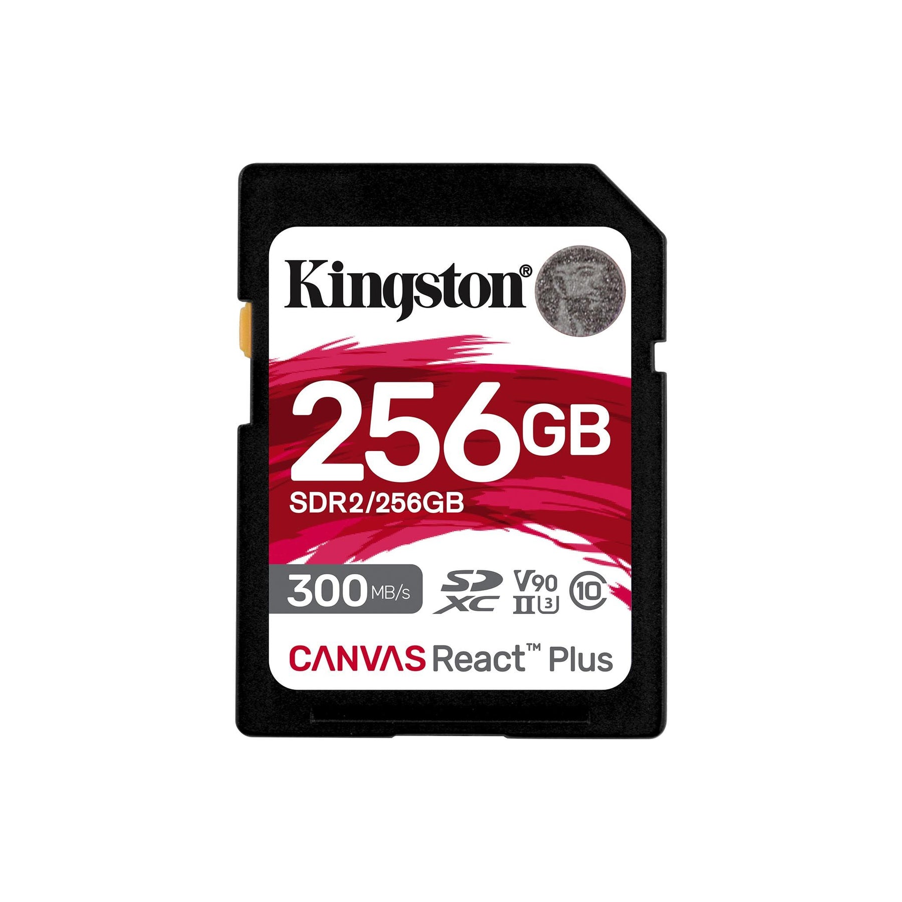 Kingston Canvas React Plus - Tarjeta de memoria flash - 256 GB - Video Class V90 / UHS-II U3 / Class10 - SDXC UHS-II