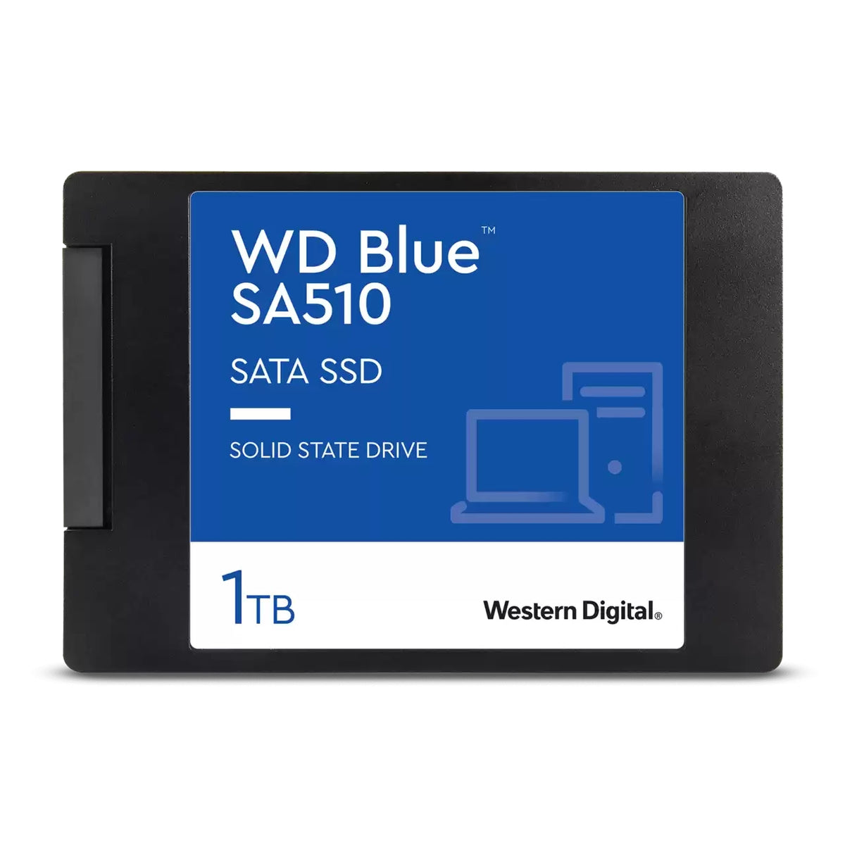 WD Blue SA510 WDS100T3B0A - SSD - 1 TB - internal - 2.5" - SATA 6Gb/s - blue