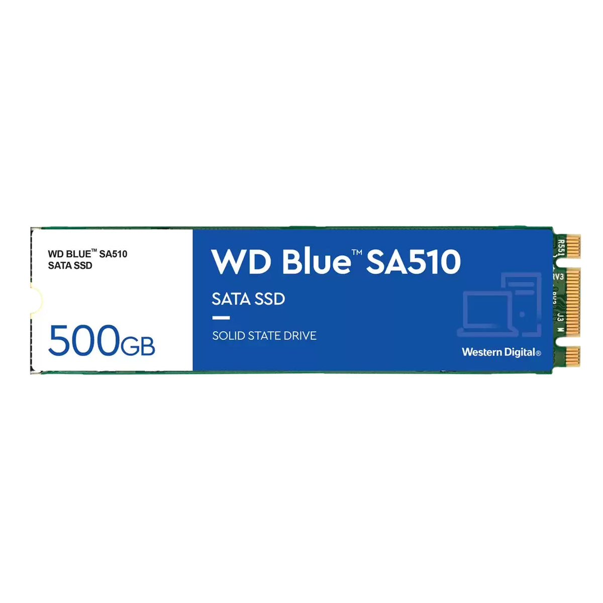 WD Blue SA510 WDS500G3B0B - SSD - 500 GB - internal - M.2 2280 - SATA 6Gb/s - blue