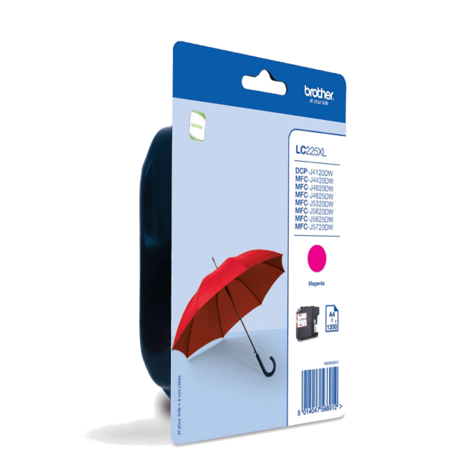 Brother LC225XLMBP - High Yield - magenta - original - blister - ink cartridge - for Brother DCP-J4120, MFC-J4420, J4620, J5320, J5620, J5625, J5720, Business Smart MFC-J4420