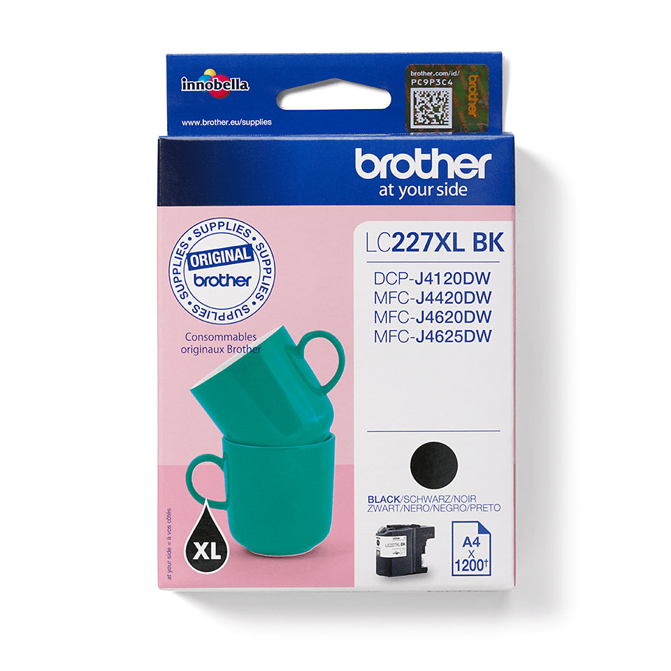 Brother LC227XLBK - Black - Original - Ink Cartridge - for Brother DCP-J4120DW, MFC-J4420DW, MFC-J4620DW, MFC-J4625DW, Business Smart MFC-J4420DW