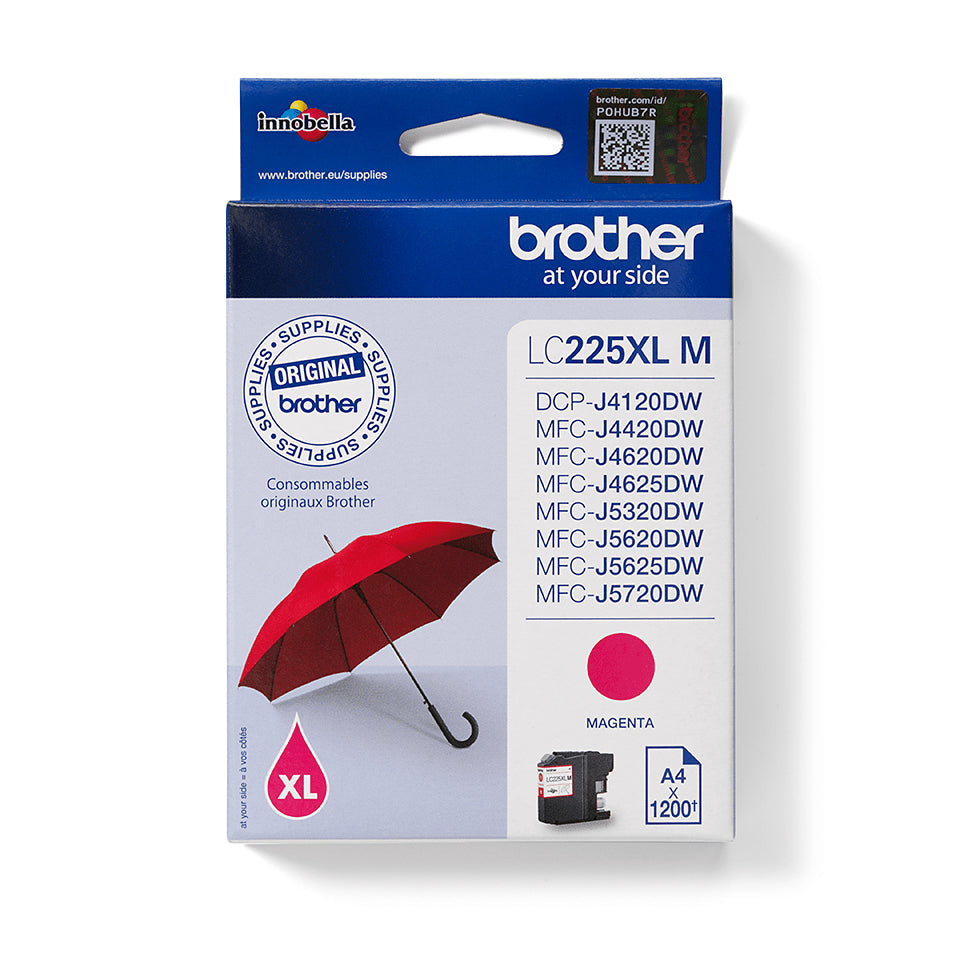 Brother LC225XLM - Magenta - original - ink cartridge - for Brother DCP-J4120, MFC-J4420, J4620, J5320, J5620, J5625, J5720, Business Smart MFC-J4420