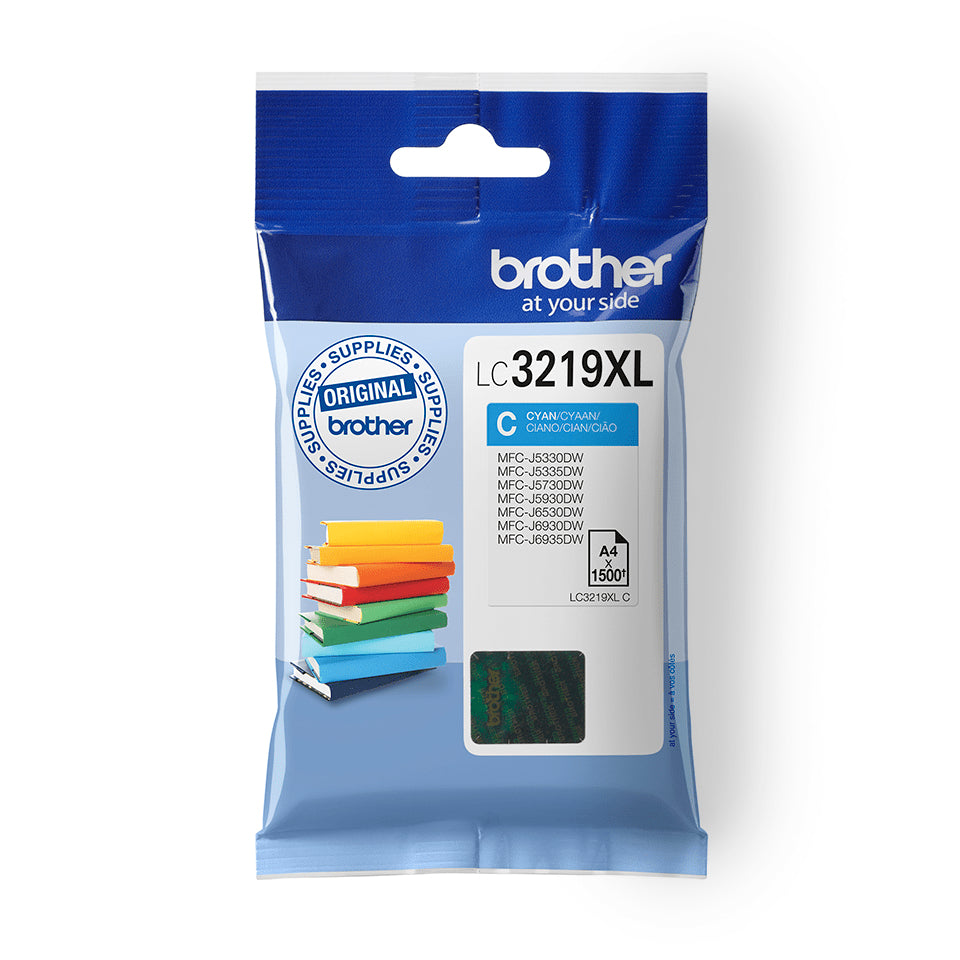 Brother LC3219XLC - XL - cyan blue - original - blister - ink cartridge - for INKvestment Business Smart Plus MFC-J5930, INKvestment Business Smart Pro MFC-J6935