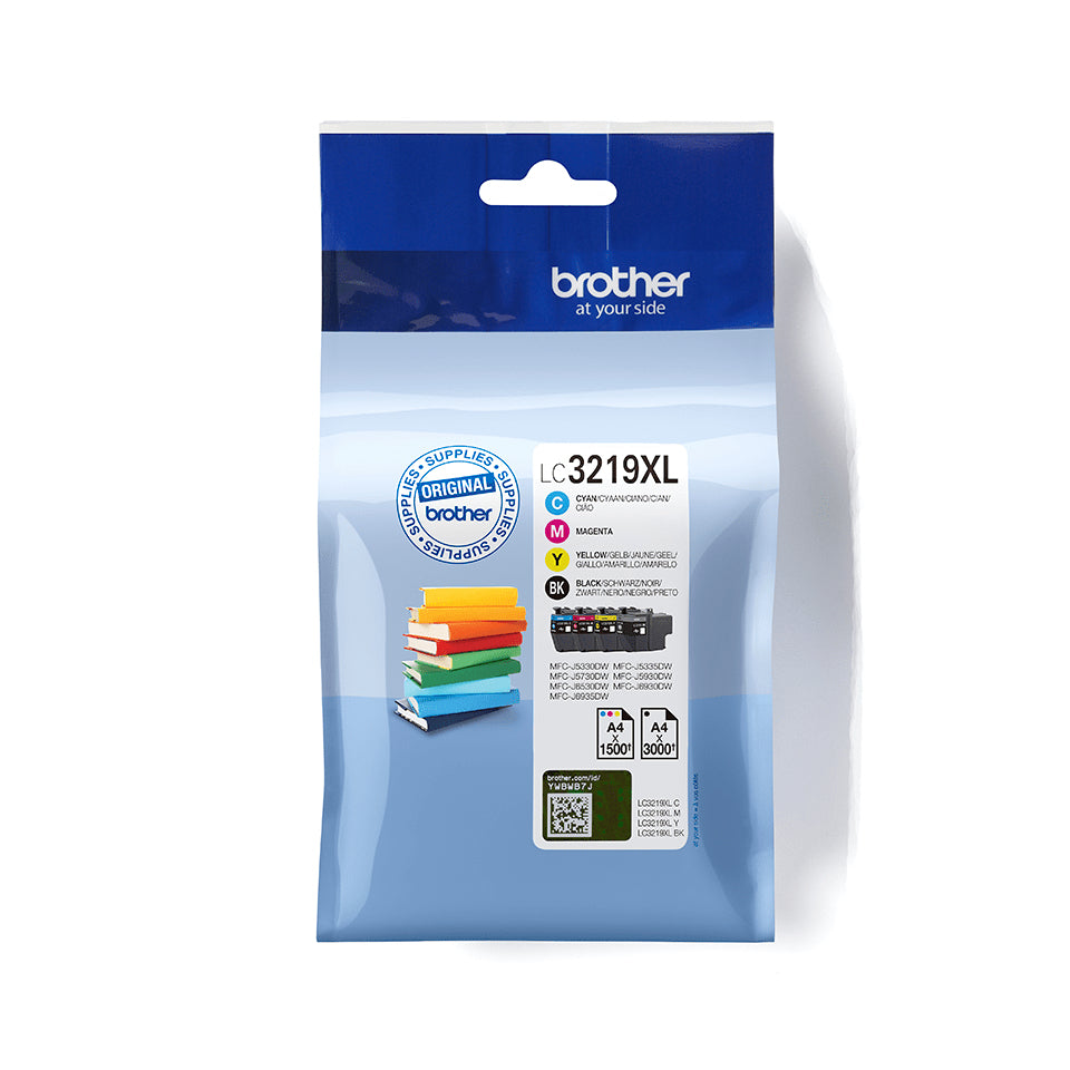 Brother LC3219XL Value Pack - Pack of 4 - XL - Black, Yellow, Cyan, Magenta - Original - Ink Cartridge - for Brother MFC-J5330, J5335, J5730, J5930, J6530, J6935, Business Smart Pro MFC-J6930