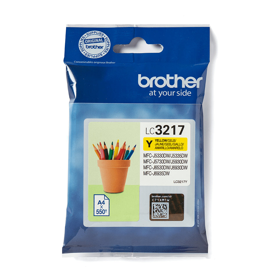 Brother LC3217Y - Yellow - Original - Ink Cartridge - for INKvestment Business Smart Plus MFC-J5930, INKvestment Business Smart Pro MFC-J6935