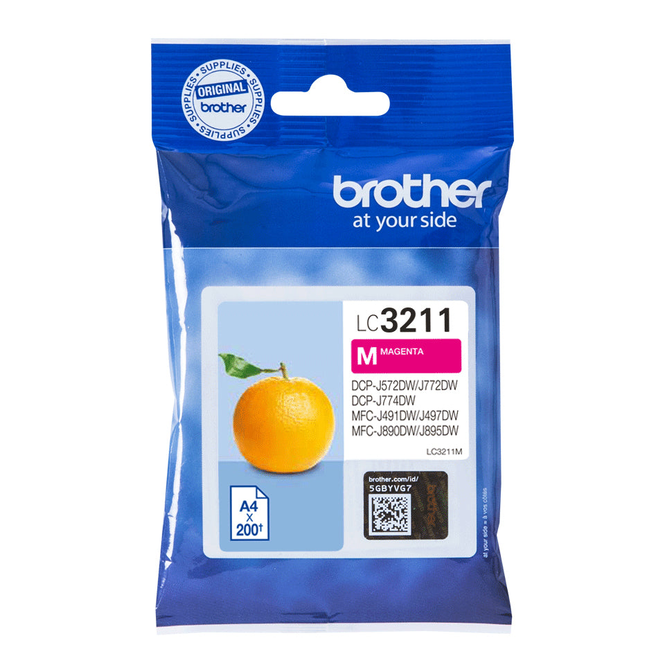 Brother LC3211M - Magenta - Original - Ink Cartridge - for Brother DCP-J572, DCP-J772, DCP-J774, MFC-J890, MFC-J895