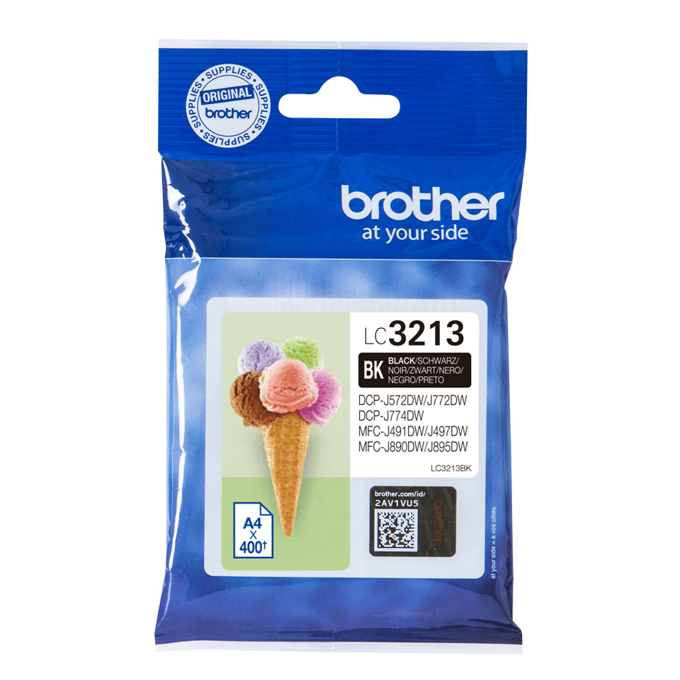 Brother LC3213BK - Black - Original - Ink Cartridge - for Brother DCP-J572, DCP-J772, DCP-J774, MFC-J890, MFC-J895