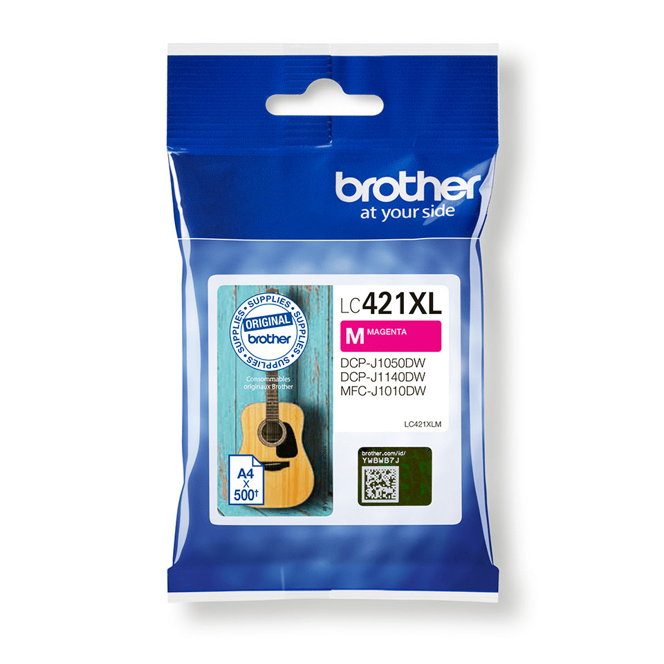 Brother LC421XLM - High Yield - magenta - original - ink cartridge - for Brother DCP-J1140DW, MFC-J1010DW, MFC-J1012DW
