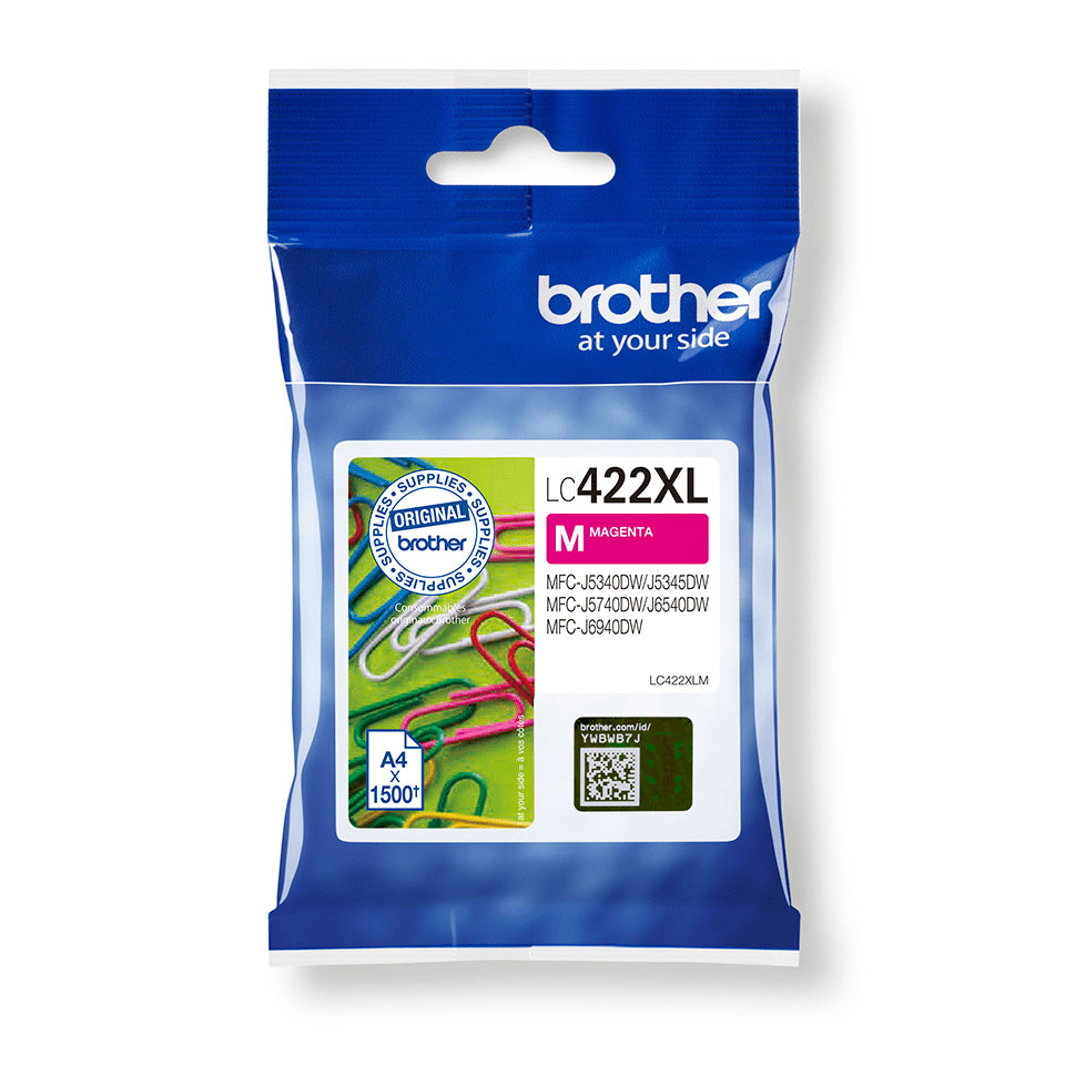 Brother LC422M - Magenta - Original - Ink Cartridge - for Brother MFC-J5340DW, MFC-J5345DW, MFC-J5740DW, MFC-J6540DW, MFC-J6940DW