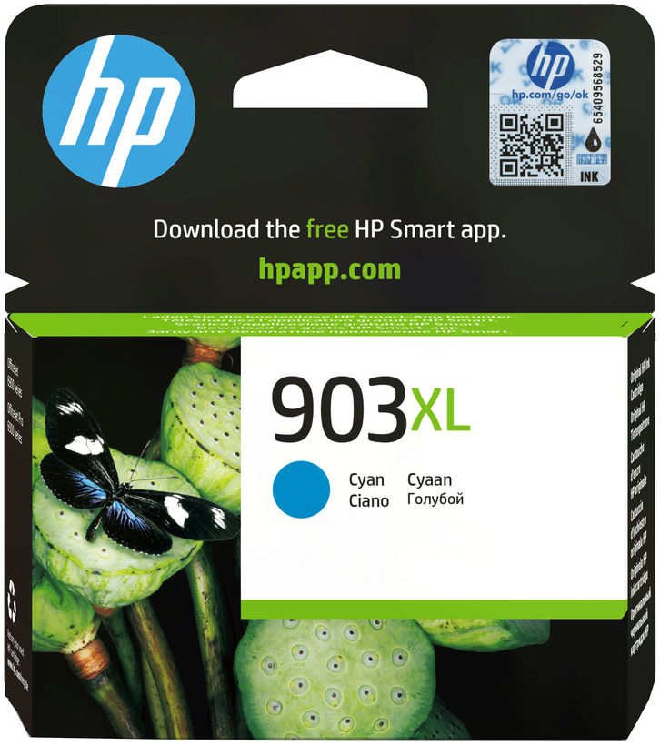 HP 903XL - 8.5 ml - Alto Rendimento - azul cyan - original - blister - tinteiro - para Officejet 6951, 6954, 6962, Officejet Pro 6960, 6961, 6970, 6971, 6974, 6975