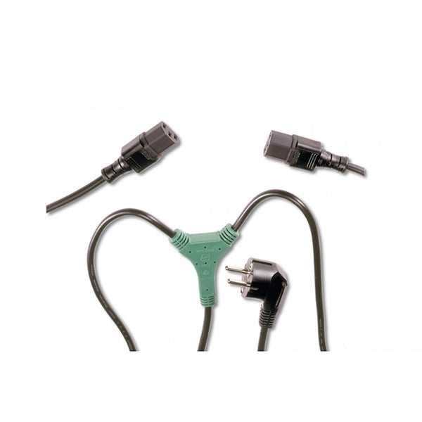 CABLE DE ALIMENTACIÓN DIGITUS 1x SCHUKO 90º / 2x C13 PREMIUM - 1.70MT