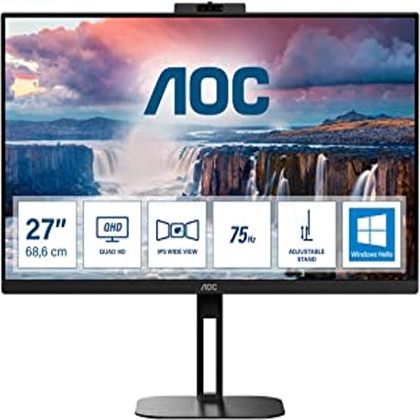AOC MONITOR IPS 24 16:9 FHD HDMI DP USB-C WEBCAM SPEAKERS HAS 24V5CW/BK