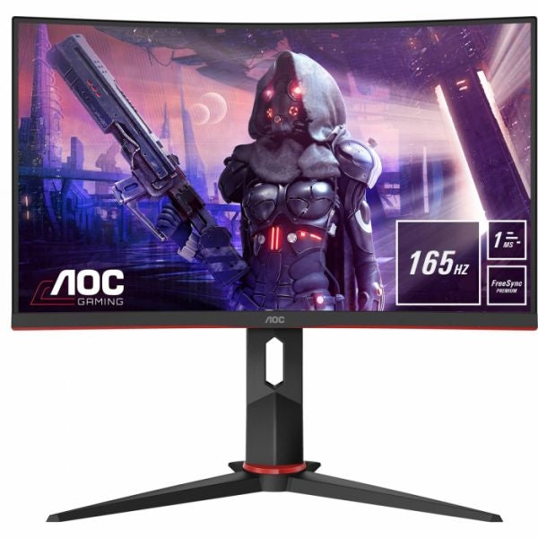 AOC MONITOR VA 24 (23.6) FHD CURVO 1MS 165HZ VGA HDMI DP COLUNAS C24G2AE/BK