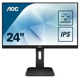 AOC MONITOR IPS 24 (23.8) 16:9 FHD VGA DVI HDMI DP USB COLUNAS HAS PIVOT 24P1