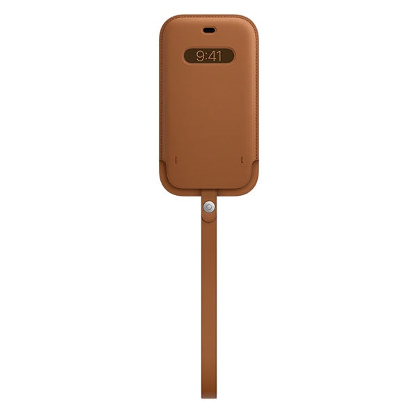 APPLE CAPA IPHONE 12 PRO 6.7 MAX LEATHER SLEEVE WITH MAGSAFE - SADDLE BROWN
