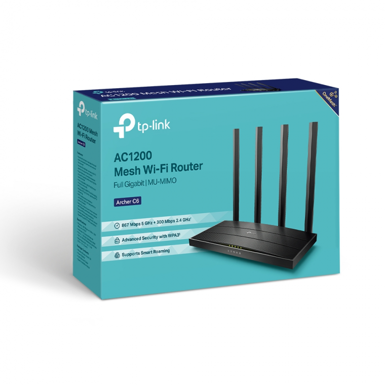 TP-Link AC1200 Dual-Band Wi-Fi Router MU-MIMO, 867Mbps, 5 Gigabit, 4 Antennas
