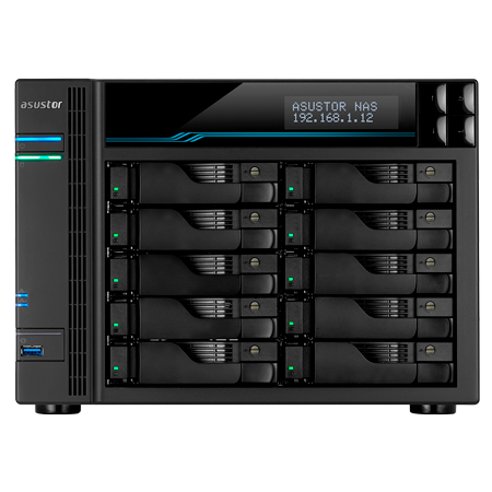 NAS ASUSTOR AS7110T LOCKERSTOR 10 Pro, 10Bay Xeon E-2224 4C 3.4GHz-8GB-2.5GbE-USB, 5Y WTY