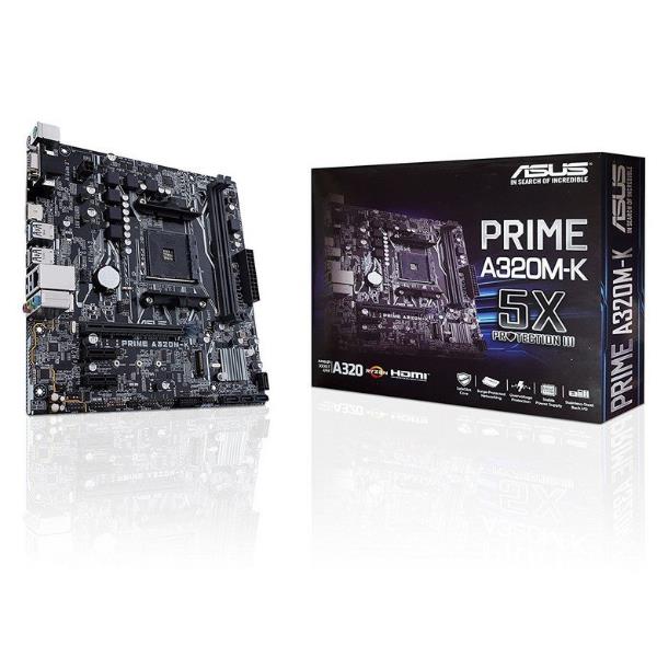 ASUS MB PRIME A320M-K AMD AM4 7th GEN 2DDR4 VGA 2GB Mini ATX