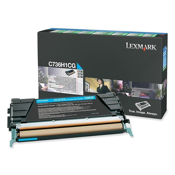 LEXMARK TONER BLUE HIGH. C/RET C736/X736/738 10K