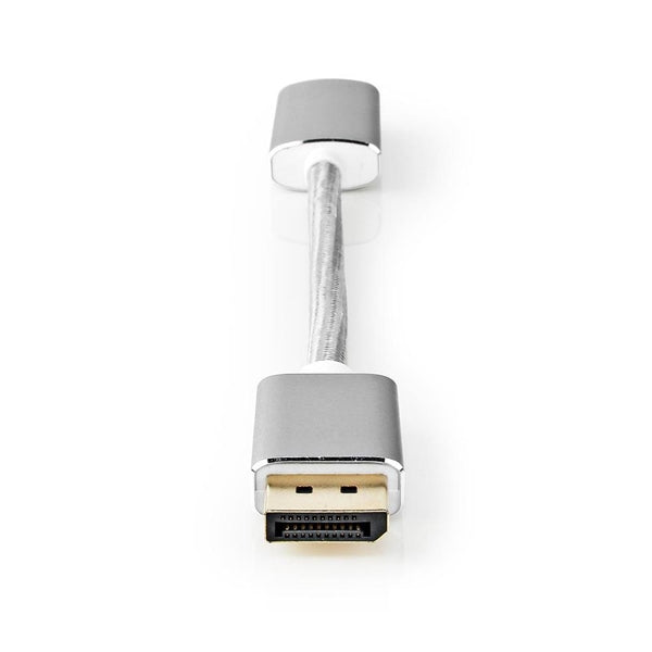 NEDIS ADAPTER DISPLAYPORT MALE TO HDMI FEMALE 4K@60Hz 0.2M SILVER