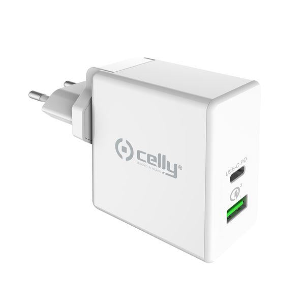 CARGADOR ROJO USB+TIPO C 45W BLANCO