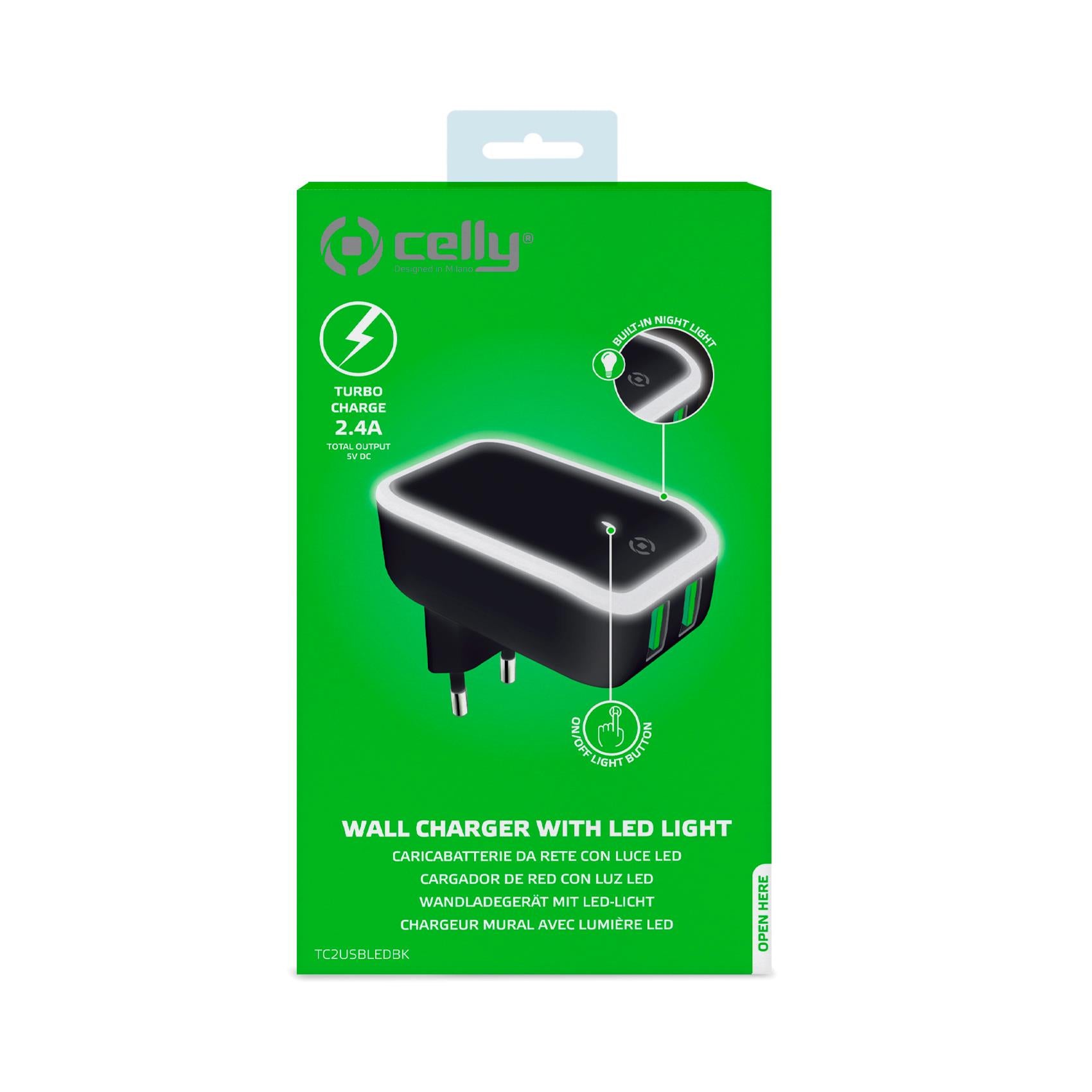 CELLY CHARGER OF RED 2 USB CHARGING R