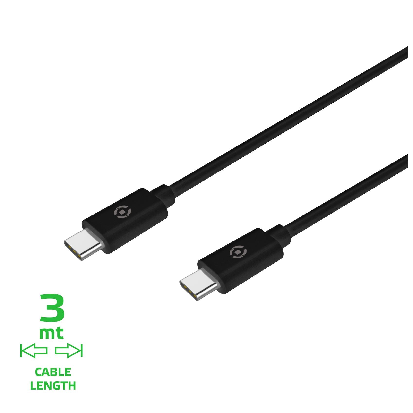 USB-C USB-C PD 60W CABLE 3M NEGRO