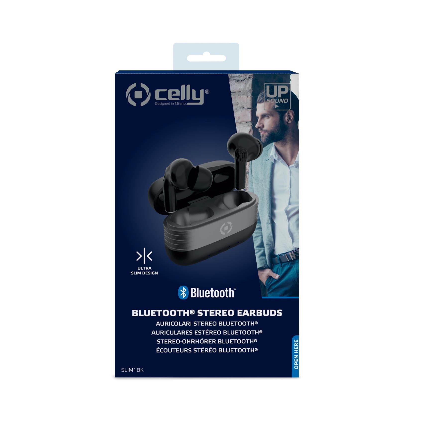 SLIM1 BLUETOOTH EARPHONES BLACK