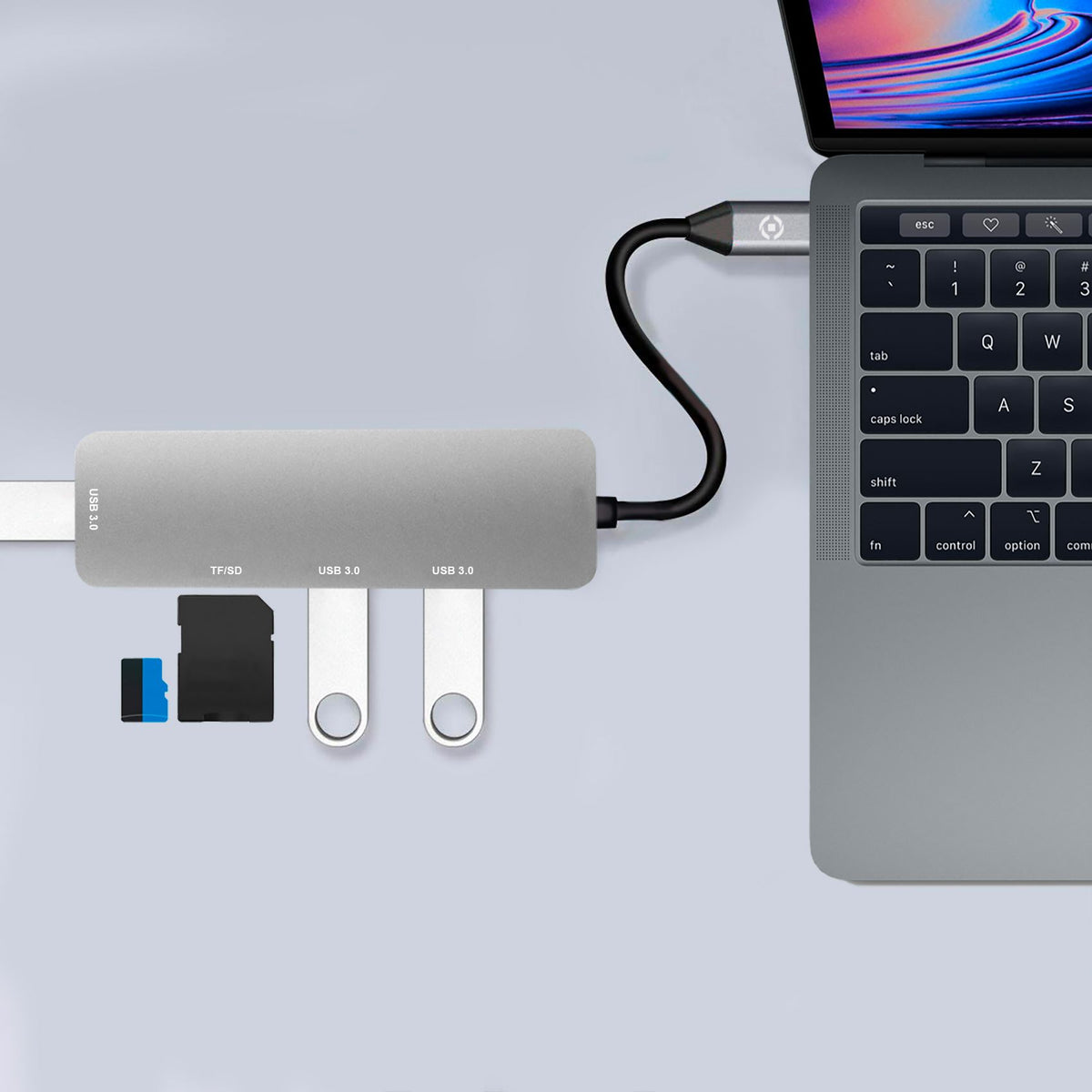 USB-C A (3)USB 3.0 Y LECTOR T