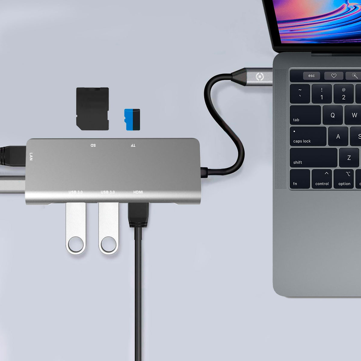 USB-C A (2)USB 3.0 SD MICRO