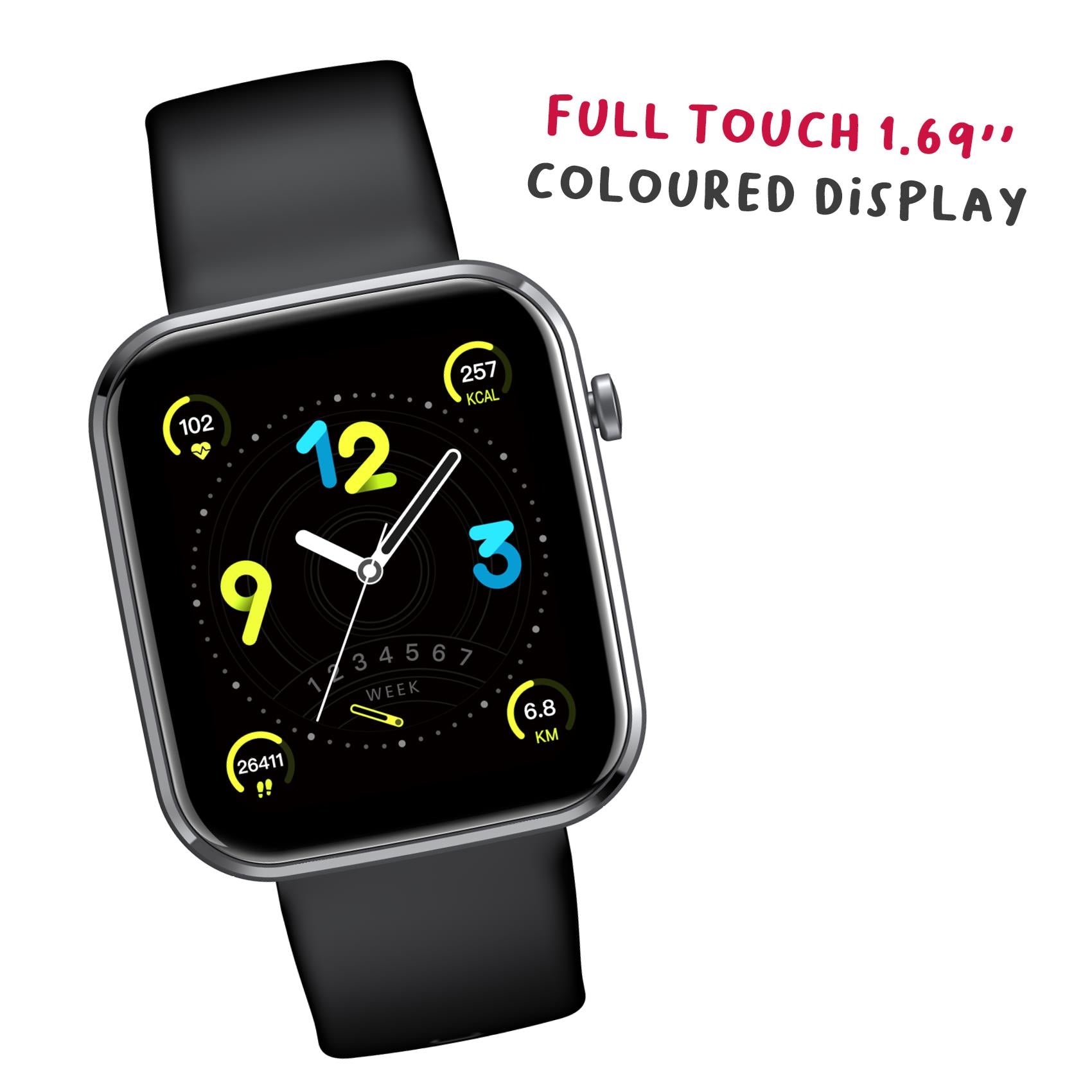 TRAINER SMARTWATCH SQUARE BK
